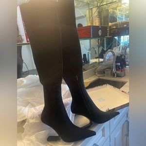 Jeffrey Campbell Black Compass Over the Knee Boot. Size 8